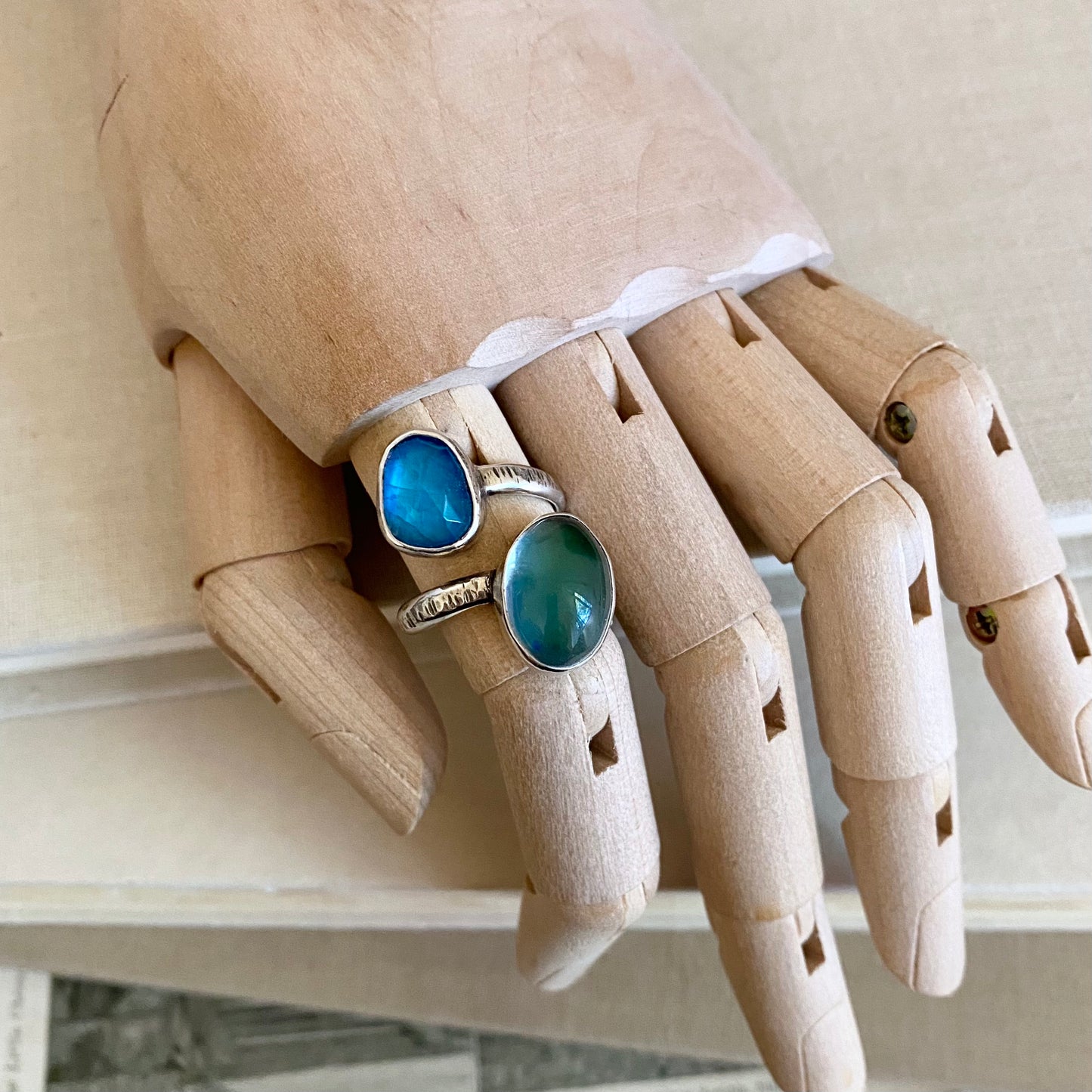 MOOD STONE Ring - Color-Changing GEMSTONE Mood Jewelry - Moonstone, Labradorite, Topaz, Ametrine, Citrine - Sterling Silver