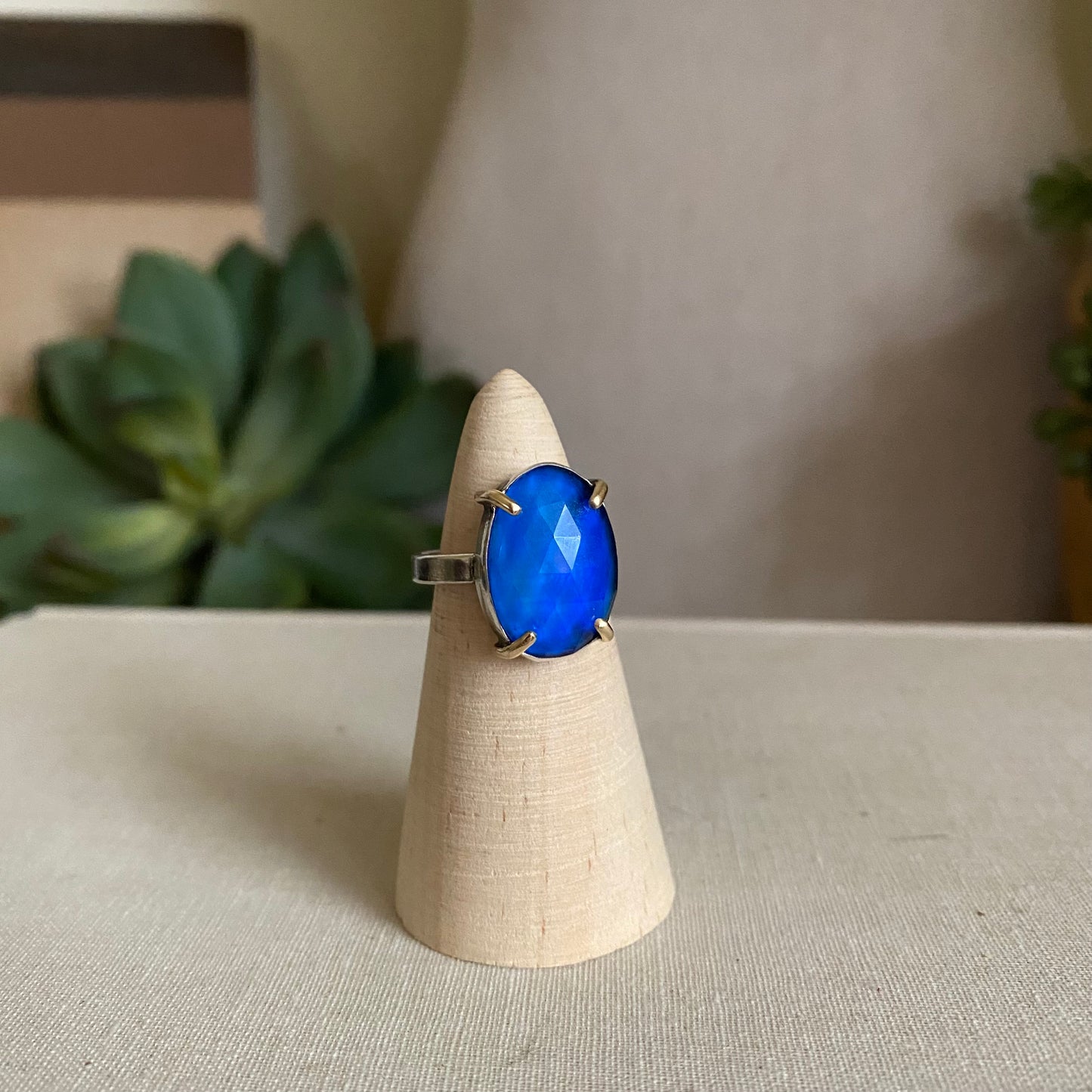 MOOD STONE Ring - Color-Changing GEMSTONE Mood Jewelry - Moonstone, Labradorite, Topaz, Ametrine, Citrine - Sterling Silver