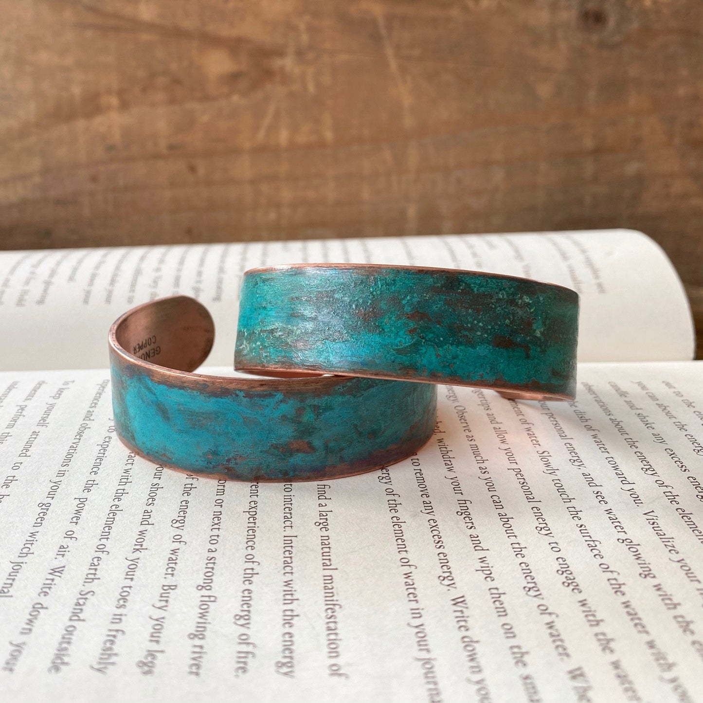 Copper Cuff - Natural Blue Patina