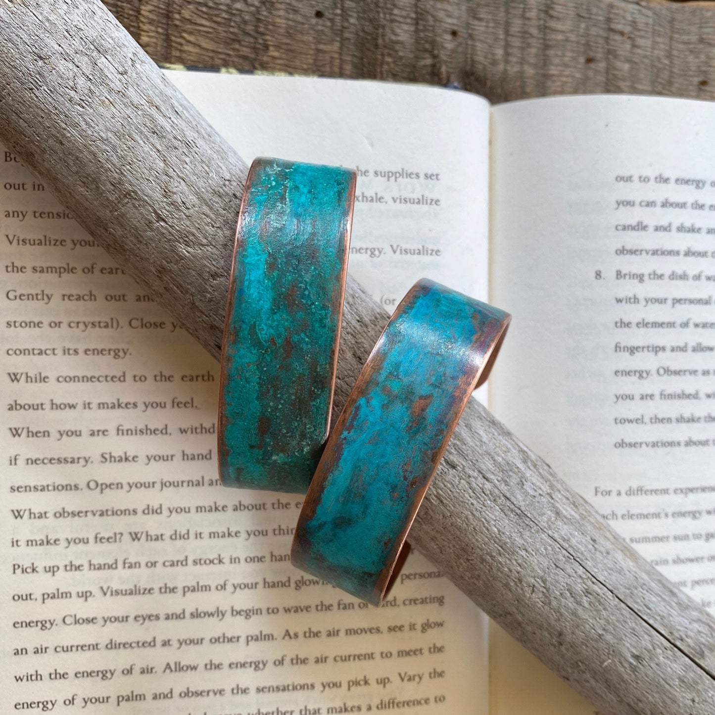 Copper Cuff - Natural Blue Patina