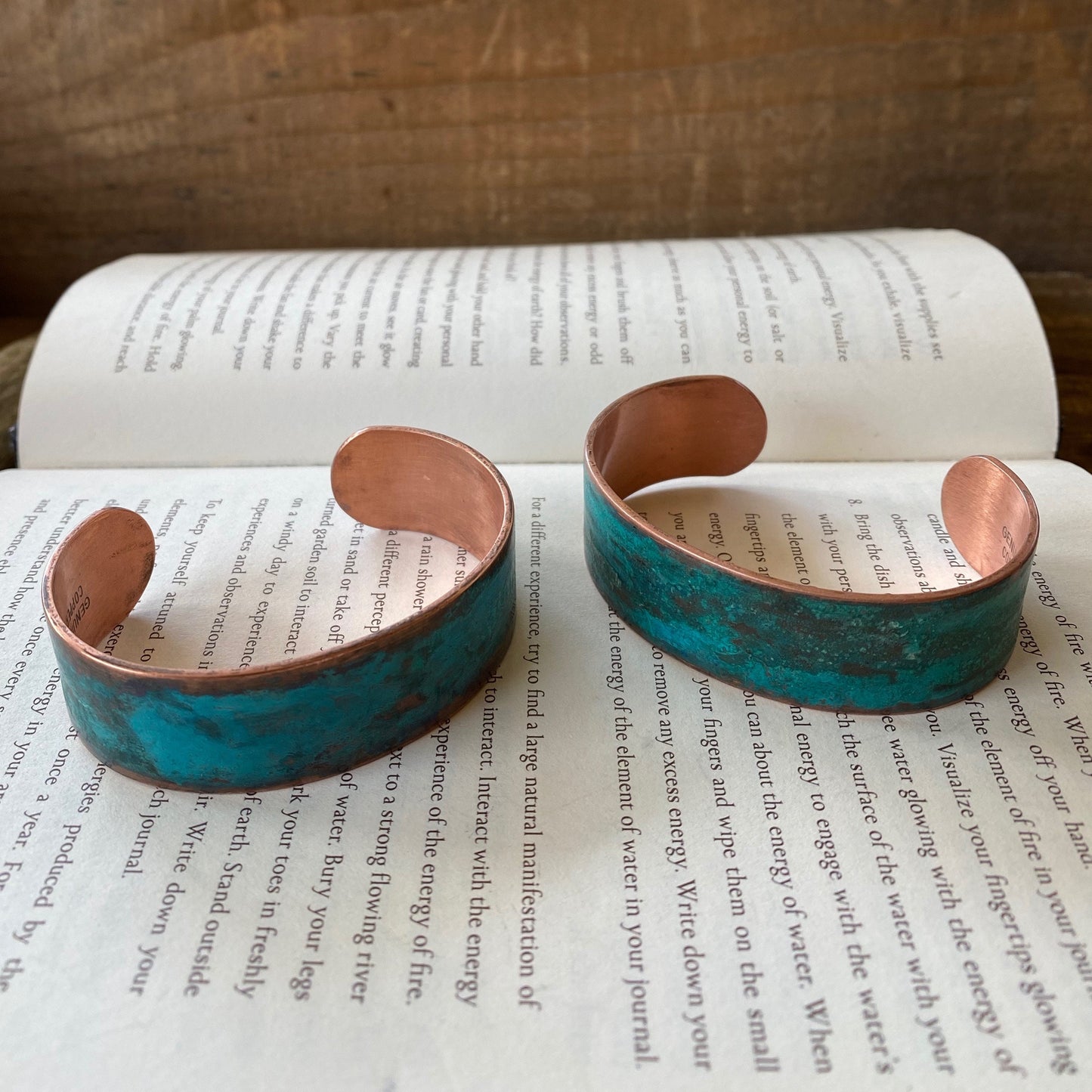 Copper Cuff - Natural Blue Patina