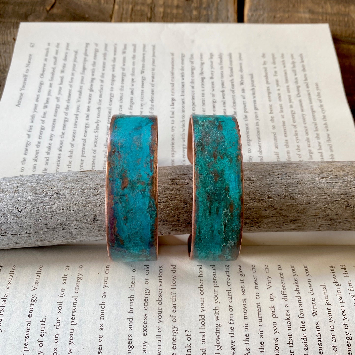 Copper Cuff - Natural Blue Patina