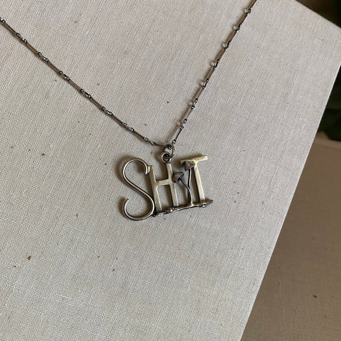 Sh*t & Shrooms Necklace - Sterling Silver