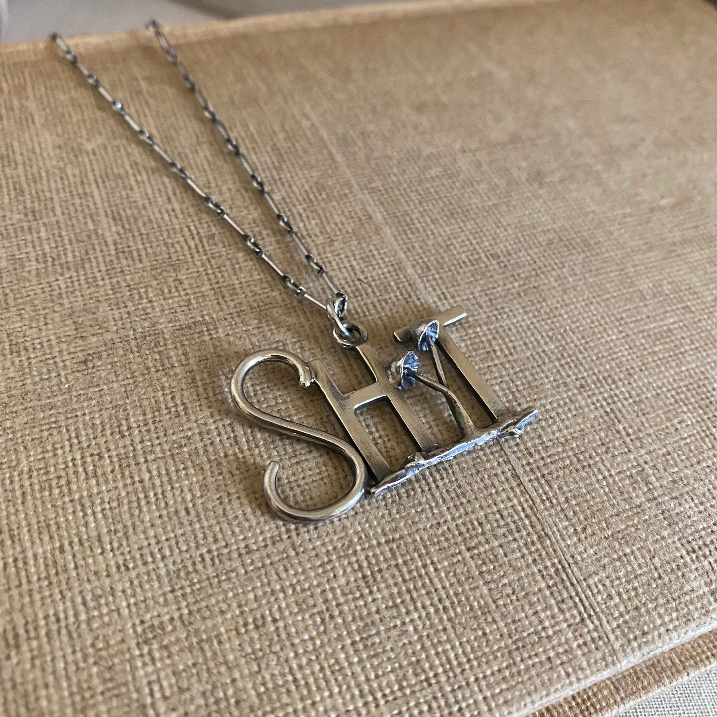 Sh*t & Shrooms Necklace - Sterling Silver