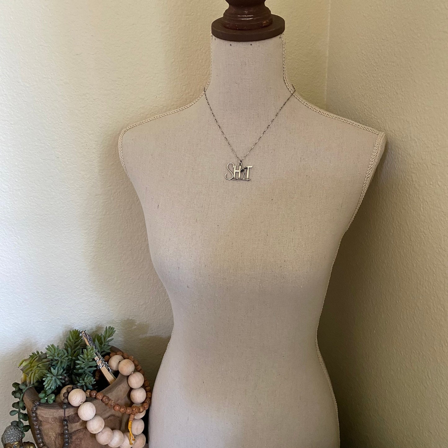 Sh*t & Shrooms Necklace - Sterling Silver