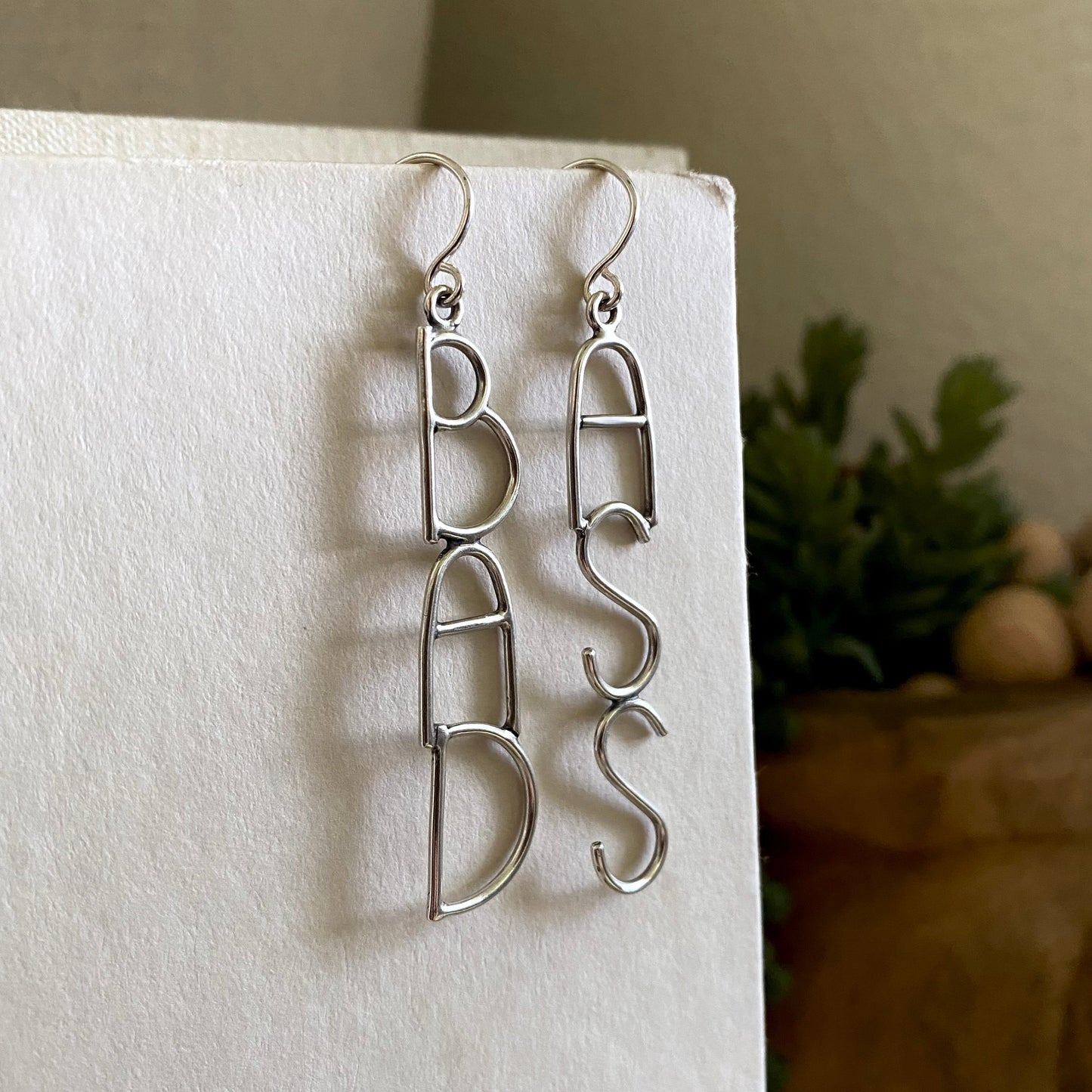 Bad@ss Earrings - Sterling Silver