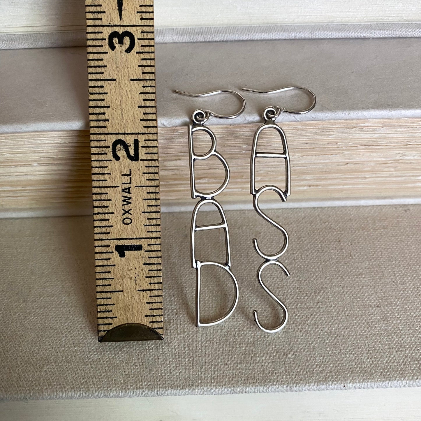 Bad@ss Earrings - Sterling Silver