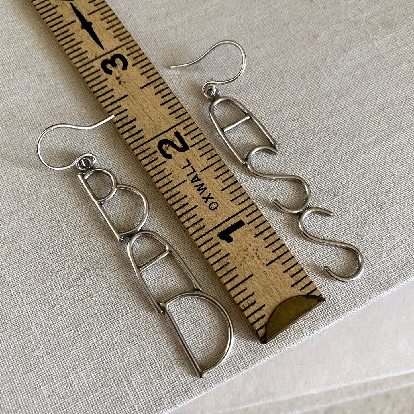 Bad@ss Earrings - Sterling Silver