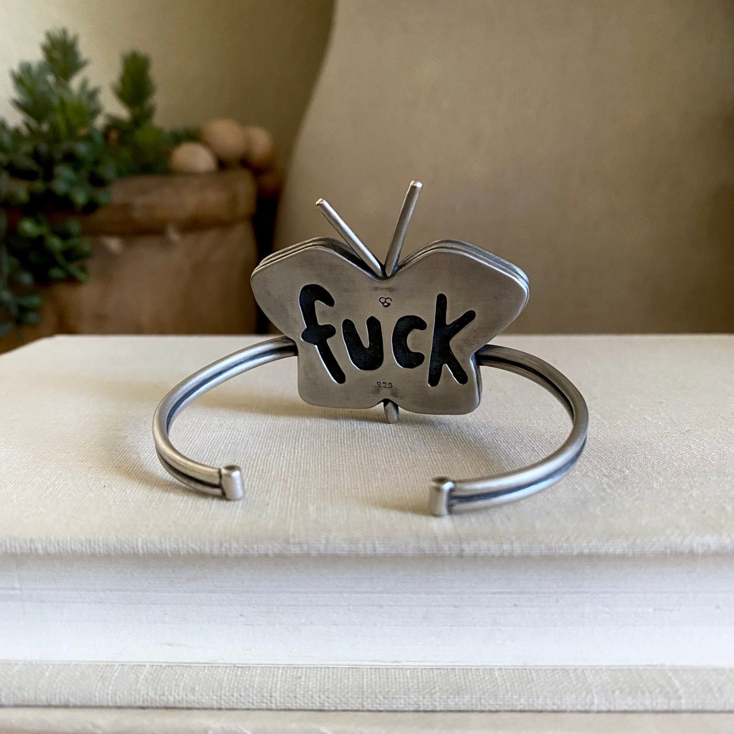 Flying F*ck Cuff - Yellowstone Variscite & Sterling