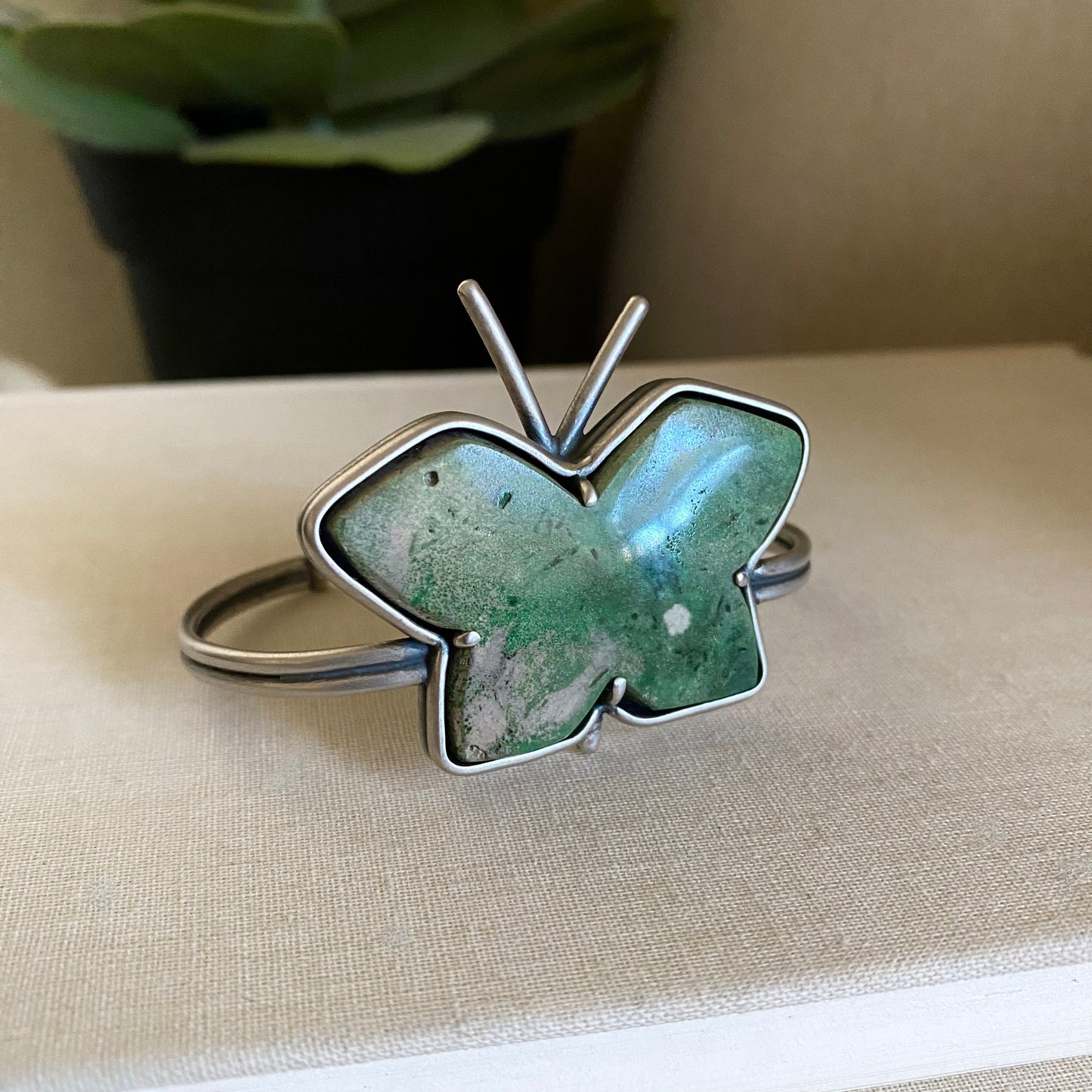 Flying F*ck Cuff - Yellowstone Variscite & Sterling