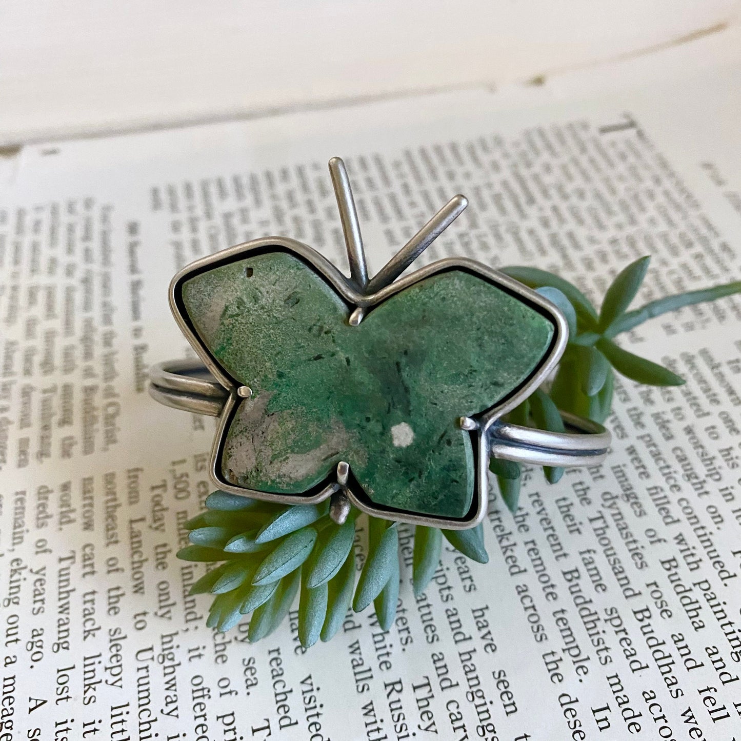 Flying F*ck Cuff - Yellowstone Variscite & Sterling