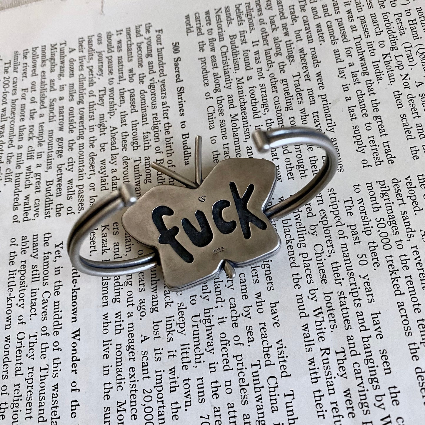 Flying F*ck Cuff - Yellowstone Variscite & Sterling