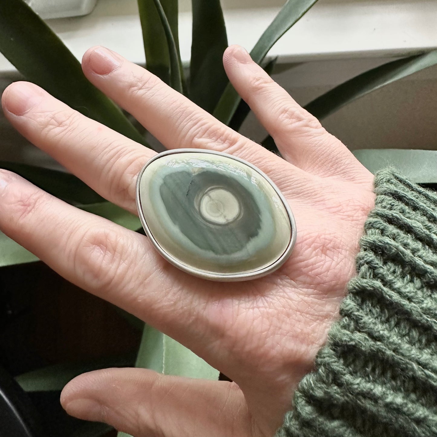 Fancy F*ck Green Imperial Jasper Ring - Semi-Custom