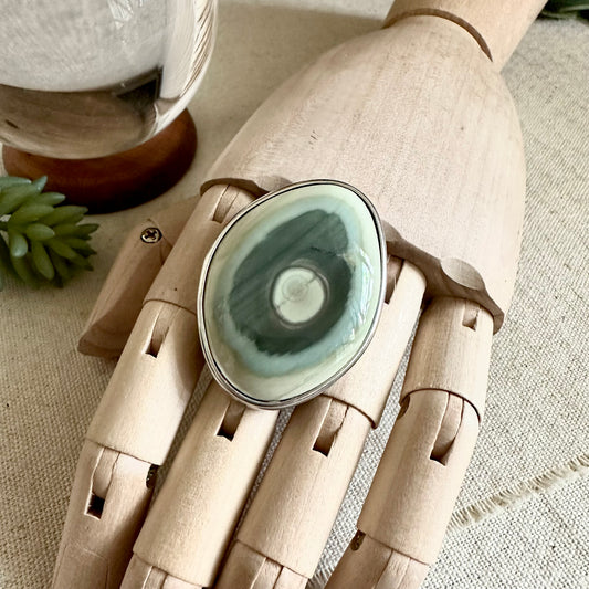 Fancy F*ck Green Imperial Jasper Ring - Semi-Custom