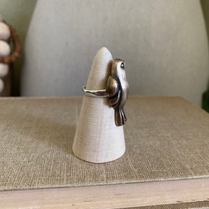 Blackbird Ring // Sterling Silver & Brass // Adjustable Size 7-9