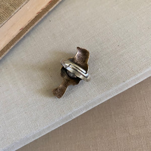 Blackbird Ring // Sterling Silver & Brass // Adjustable Size 7-9