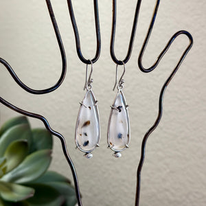 Montana Agate Earrings - Sterling Silver