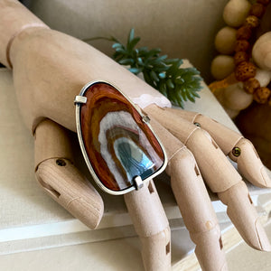 Fancy F*ck Green Imperial Jasper Ring - Semi-Custom