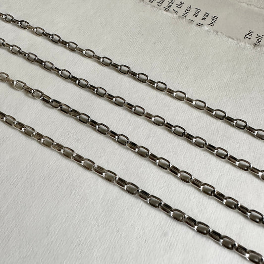 Magnifier Chain Upgrade - Sterling Silver OVAL ROLO