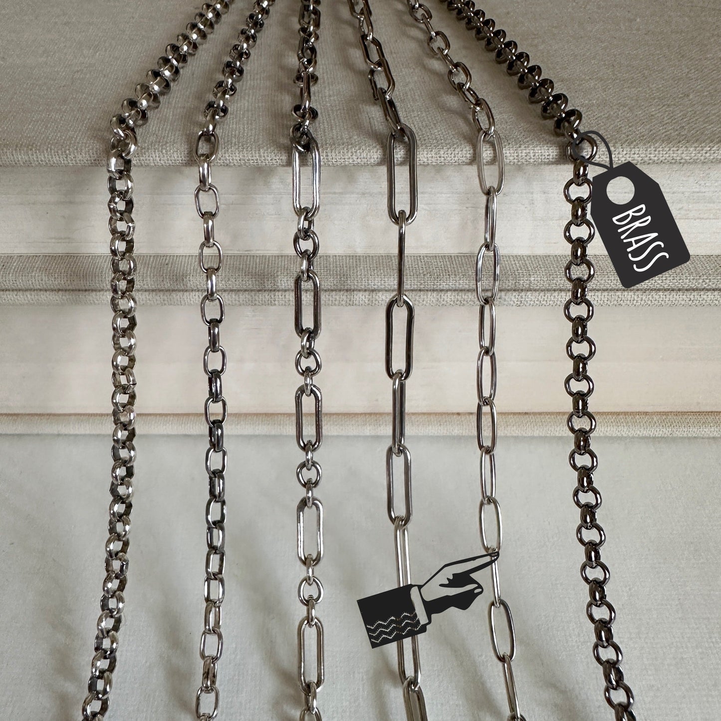 Magnifier Chain Upgrade - Sterling Silver SMALL PAPERCLIP