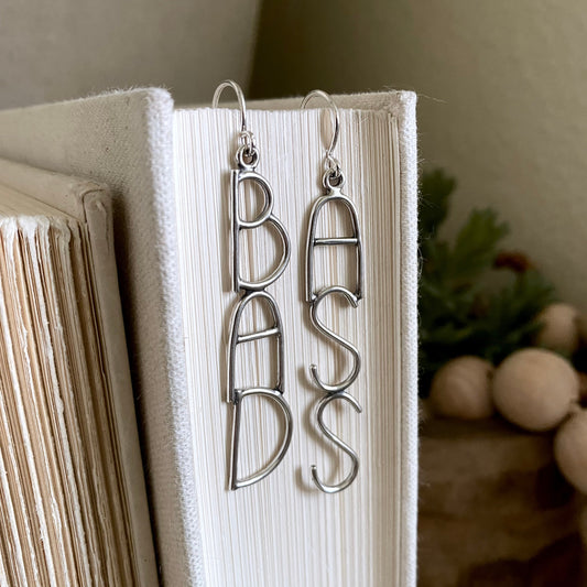 Bad@ss Earrings - Sterling Silver