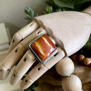 Mookaite Ring // Sterling Silver // Adjustable Size 6