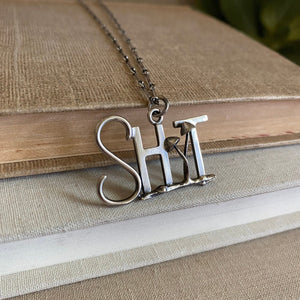 Sh*t & Shrooms Necklace // Sterling Silver
